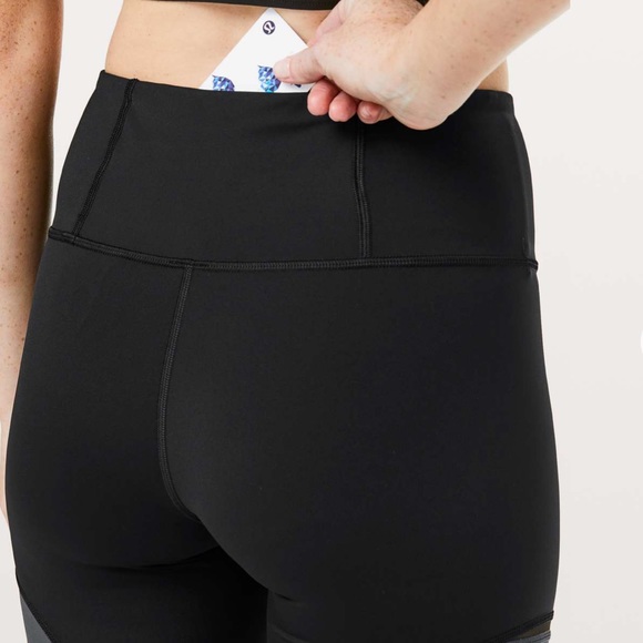 Lululemon Colour Me Ombre Tight black gray panel mesh detail high rise leggings - Picture 9 of 12